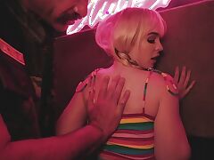 Petite teen gets all her holes fucked hard and rough